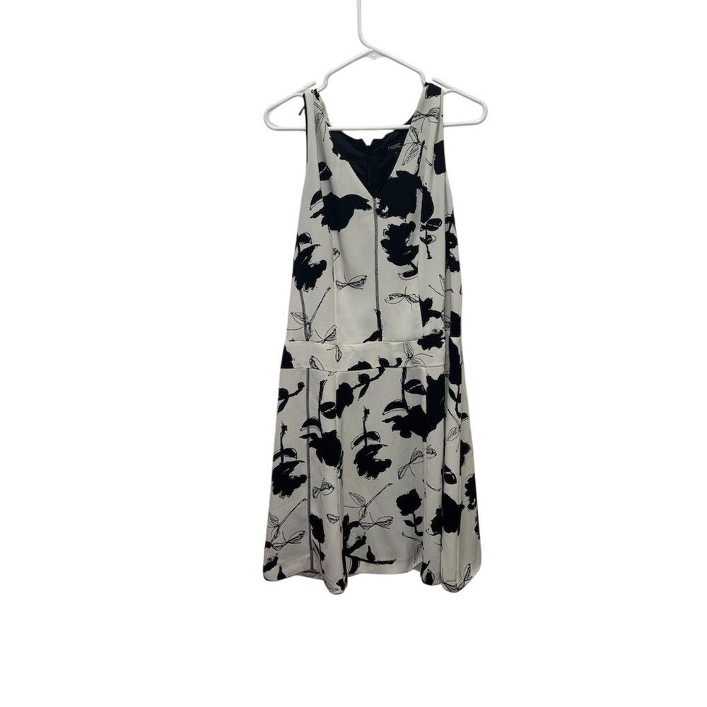 NEXT Women's Floral A-Line Dress Size 18 Black & White Sleeveless